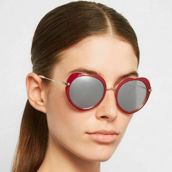 MIU MIU Round Heart Sunglasses Red SMU 54R main image 5